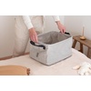 image:imageBrabantia  Laundry Bag Rectangular  Space Efficient  Large Volume  QuickDrop Opening  Laundry Basket  with Hole  Bathroom  Stackable  Pepper Black  145 GalGray