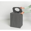 image:imageBrabantia  Laundry Bag Rectangular  Space Efficient  Large Volume  QuickDrop Opening  Laundry Basket  with Hole  Bathroom  Stackable  Pepper Black  145 GalPepper Black