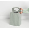 image:imageBrabantia  Laundry Bag Rectangular  Space Efficient  Large Volume  QuickDrop Opening  Laundry Basket  with Hole  Bathroom  Stackable  Pepper Black  145 GalGreen