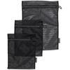 image:imageBrabantia 3Pack Mesh Zip Up Laundry Bags White for Washing Machine Delicates Face Masks Socks Bras 1 x Medium 2 x Small Organizer Travel BagsBlack