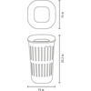 image:imageBrabantia CollectIt Laundry Basket 55L121 Gallon White Set of 2 Laundry Hamper for Kitchens and Laundry Rooms Storage Basket for Clothing Towels and BeddingBlack