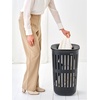 image:imageBrabantia CollectIt Laundry Basket 55L121 Gallon White Set of 2 Laundry Hamper for Kitchens and Laundry Rooms Storage Basket for Clothing Towels and BeddingBlack