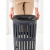 image:imageBrabantia CollectIt Laundry Basket 55L121 Gallon White Set of 2 Laundry Hamper for Kitchens and Laundry Rooms Storage Basket for Clothing Towels and BeddingBlack