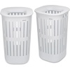 image:imageBrabantia CollectIt Laundry Basket 55L121 Gallon White Set of 2 Laundry Hamper for Kitchens and Laundry Rooms Storage Basket for Clothing Towels and BeddingWhite