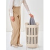 image:imageBrabantia CollectIt Laundry Basket 55L121 Gallon White Set of 2 Laundry Hamper for Kitchens and Laundry Rooms Storage Basket for Clothing Towels and BeddingSoft Beige
