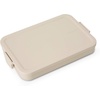 image:imageBrabantia Make amp Take Bento Lunch Box Soft Beige 2 Compartments amp Lidded Pot LiftOut Tray Divider BPAFree Airtight Snap Locks Microwave amp Freezer Safe Travel Meal Prep Container 68ozSoft Beige