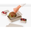 image:imageBrabantia Make amp Take Bento Lunch Box Soft Beige 2 Compartments amp Lidded Pot LiftOut Tray Divider BPAFree Airtight Snap Locks Microwave amp Freezer Safe Travel Meal Prep Container 68ozSoft Beige