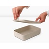 image:imageBrabantia Make amp Take Bento Lunch Box Soft Beige 2 Compartments amp Lidded Pot LiftOut Tray Divider BPAFree Airtight Snap Locks Microwave amp Freezer Safe Travel Meal Prep Container 68ozSoft Beige