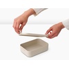 image:imageBrabantia Make amp Take Lunch Box 37 oz11L Soft Beige Adult Lunch Box for Sandwiches Wraps and More Plastic Food Container Lid with ClipsSoft Beige