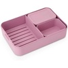 image:imageBrabantia Make amp Take Lunch Box Bento Large 05 Gallon2L Lilac Pink Bento Box for Sandwiches Wraps and More Plastic Food Container Lid with ClipsLilac Pink
