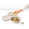 image:imageBrabantia Make amp Take Salad Bowl 03 Gallon13L Soft Beige Compact Flat Design Lunch Bowl with Airtight Closure Leakproof Bowl with Lid