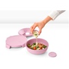 image:imageBrabantia Make amp Take Salad Bowl 44 oz 13L Removable Tray for Toppings amp Dressing Airtight Closure Leakproof Travel Container Dishwasher amp Microwave Safe Salad Mixer Lilac Pink