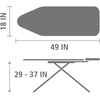 image:imageBrabantia Size B Ironing Board 49 x 15in 7 Height Options Solid Steam Iron Rest Holder Morning Breeze NonSlip Feet AntiCollapse Child LocksLeaf Clover