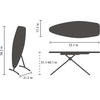 image:imageBrabantia Steam and Ironing Board D 531 x 177 in135 x 45 cm Denim Black 2in1 Large Ironing Board for Steam Generator Irons and Pressing Foldable with HeatResistant Rest AreaDenim Gray