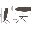 image:imageBrabantia Steam and Ironing Board D 531 x 177 in135 x 45 cm Denim Black 2in1 Large Ironing Board for Steam Generator Irons and Pressing Foldable with HeatResistant Rest AreaDenim Black