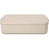 image:imageBrabantia Make amp Take Bento Lunch Box Soft Beige 2 Compartments amp Lidded Pot LiftOut Tray Divider BPAFree Airtight Snap Locks Microwave amp Freezer Safe Travel Meal Prep Container 68ozSoft Beige