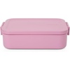 image:imageBrabantia Make amp Take Lunch Box 37 oz11L Soft Beige Adult Lunch Box for Sandwiches Wraps and More Plastic Food Container Lid with ClipsLilac Pink