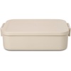 image:imageBrabantia Make amp Take Lunch Box 37 oz11L Soft Beige Adult Lunch Box for Sandwiches Wraps and More Plastic Food Container Lid with ClipsSoft Beige
