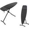 image:imageBrabantia Steam and Ironing Board D 531 x 177 in135 x 45 cm Denim Black 2in1 Large Ironing Board for Steam Generator Irons and Pressing Foldable with HeatResistant Rest AreaDenim Black
