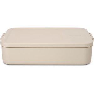 image:imageBrabantia Make amp Take Bento Lunch Box Soft Beige 2 Compartments amp Lidded Pot LiftOut Tray Divider BPAFree Airtight Snap Locks Microwave amp Freezer Safe Travel Meal Prep Container 68ozSoft Beige