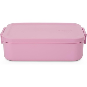 image:imageBrabantia Make amp Take Lunch Box 37 oz11L Soft Beige Adult Lunch Box for Sandwiches Wraps and More Plastic Food Container Lid with ClipsLilac Pink