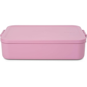 image:imageBrabantia Make amp Take Lunch Box Bento Large 05 Gallon2L Lilac Pink Bento Box for Sandwiches Wraps and More Plastic Food Container Lid with ClipsLilac Pink