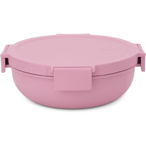 image:imageBrabantia Make amp Take Salad Bowl 44 oz 13L Removable Tray for Toppings amp Dressing Airtight Closure Leakproof Travel Container Dishwasher amp Microwave Safe Salad Mixer Lilac Pink