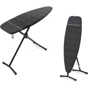 image:imageBrabantia Steam and Ironing Board D 531 x 177 in135 x 45 cm Denim Black 2in1 Large Ironing Board for Steam Generator Irons and Pressing Foldable with HeatResistant Rest AreaDenim Black