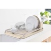 image:imageBrabantia SinkSide Dish Drying Rack Soft Beige Sleek Sink Organizer with Removable Cutlery Basket Versatile Sink Drainer for Dishes and Kitchen Accessories
