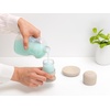 image:imageBrabantia SinkSide Soap Dispensing Dish Brush Soft Beige Dish Scrubbing Brush with Builtin Dish Soap Liquid Dispenser Dynamic Dish Washing Tool with Replaceable Head