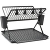 image:imageBrabantia Bravancia 139406 Folding Dish Drainer Basket with Cutlery and Tray Dark GrayDarkgray