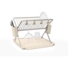 image:imageBrabantia SinkSide Large Foldable Dish Drying Rack Soft Beige Sleek Kitchen Drainer with Removable Cutlery Basket Countertop Dish Rack for Dishes and Kitchen AccessoriesLarge