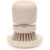 image:imageBrabantia SinkSide Soap Dispensing Dish Brush Soft Beige Dish Scrubbing Brush with Builtin Dish Soap Liquid Dispenser Dynamic Dish Washing Tool with Replaceable Head