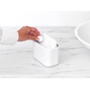 image:imageBrabantia MindSet Bathroom Small Trash Caddy White Hygienic Basin Top Storage Can with Swing Lid for Disposal of Used Cosmetics Cotton Pads Cue Tips 4 x 6 x 3