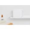 image:imageBrabantia MindSet Bathroom Small Trash Caddy White Hygienic Basin Top Storage Can with Swing Lid for Disposal of Used Cosmetics Cotton Pads Cue Tips 4 x 6 x 3