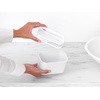 image:imageBrabantia MindSet Bathroom Small Trash Caddy White Hygienic Basin Top Storage Can with Swing Lid for Disposal of Used Cosmetics Cotton Pads Cue Tips 4 x 6 x 3