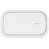 image:imageBrabantia MindSet Bathroom Small Trash Caddy White Hygienic Basin Top Storage Can with Swing Lid for Disposal of Used Cosmetics Cotton Pads Cue Tips 4 x 6 x 3