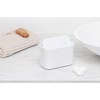 image:imageBrabantia MindSet Bathroom Small Trash Caddy White Hygienic Basin Top Storage Can with Swing Lid for Disposal of Used Cosmetics Cotton Pads Cue Tips 4 x 6 x 3