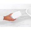 image:imageBrabantia MindSet Bathroom Small Trash Caddy White Hygienic Basin Top Storage Can with Swing Lid for Disposal of Used Cosmetics Cotton Pads Cue Tips 4 x 6 x 3