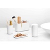 image:imageBrabantia Renew 3 Piece Bathroom Accessory Set Dark Grey Refillable Handwash Soap Dispenser Toothbrush Holder amp Tray Set of 3White