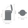 image:imageBrabantia 114748 Pedal Bin newIcon with Metal Inner Bucket 30 Litre  WhiteBrilliant Steel