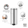 image:imageBrabantia 114748 Pedal Bin newIcon with Metal Inner Bucket 30 Litre  WhiteBrilliant Steel