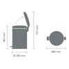 image:imageBrabantia 114748 Pedal Bin newIcon with Metal Inner Bucket 30 Litre  WhiteBrilliant Steel