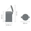 image:imageBrabantia 114748 Pedal Bin newIcon with Metal Inner Bucket 30 Litre  WhiteWhite