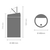 image:imageBrabantia 16 Gallon Large Kitchen Touch Bin Matt BlackBrilliant Steel Lid Removable Lid SoftTouch Open Easy Clean Rubbish Food Waste BinMatt BlackBrilliant Steel