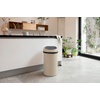 image:imageBrabantia 16 Gallon Large Kitchen Touch Bin Matt BlackBrilliant Steel Lid Removable Lid SoftTouch Open Easy Clean Rubbish Food Waste BinSoft Beige