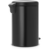 image:imageBrabantia New Icon Step Trash Can 53 GalMatt Black Soft Closing Kitchen GarbageRecycling Can with Removable BucketMatt Black