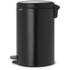 image:imageBrabantia New Icon Step Trash Can 53 GalMatt Black Soft Closing Kitchen GarbageRecycling Can with Removable BucketMatt Black