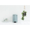 image:imageBrabantia New Icon Step Trash Can 53 GalMatt Black Soft Closing Kitchen GarbageRecycling Can with Removable BucketMetallic Mint