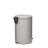 image:imageBrabantia NewIcon Pedal Bin 53 Gallon20L Soft Gray SoftClosing Kitchen Garbage Can StepOn Trash Can with Removable Inner Bucket PerfectFit Trash Bag Pack IncludedSoft Gray